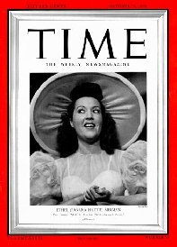 Times Magazine Cover Photo of Ethel Merman in Cole Porter's show Panama Hattie